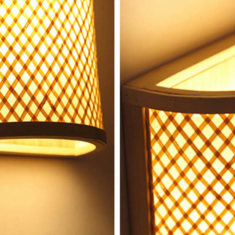 Vertical Slender Rattan Decorative Wall Lamp - Clowas