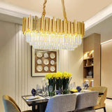 Vertical Trapezoid Gold Dining Room Pendant Light - Clowas