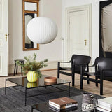 Lantern-Shaped White Fabric Vintage Pendant Light - Clowas