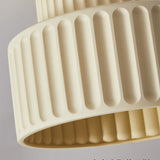 Minimalist Cream Vertical Striped Eye-Caring Ceiling Light