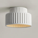 Minimalist Cream Vertical Striped Eye-Caring Ceiling Light