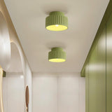 Minimalist Cream Vertical Striped Eye-Caring Ceiling Light