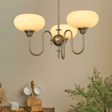 Mid-Century Glass Persimmon Chandelier for Dining Room