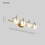 Luxury European Brass Gold Bathroom Wall Light