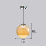 Vintage Glass Orb Pendant Light for Dining Room