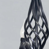 Black Chandelier Lights with Industrial Candle Design