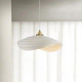 Sleek Wave-Shaped White Dining Room Pendant Light - Clowas