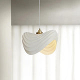 Sleek Wave-Shaped White Dining Room Pendant Light - Clowas