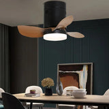 Retro Wooden Small Ceiling Fans With Lighting