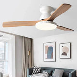 Simple Wood Design Electricity Ceiling Light With Fan