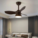 Small Ceiling Fan With Light In Cream Modern Style