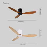 White living room with three-blade fan light - Clowas