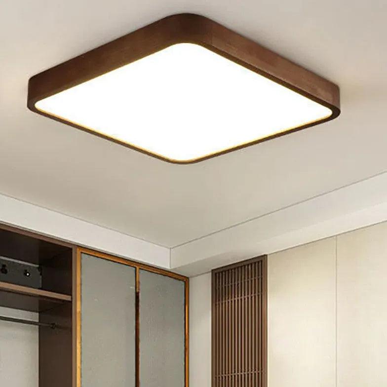 Warm and Elegant Wooden Flush Ceiling Lights - Clowas