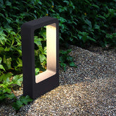 Outdoor Bollard Light Modern Waterproof Rectangular Black for Pathway