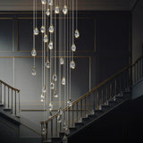 Water Drop Glass Gold Pendant Light - Clowas