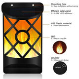 Solar Powered Waterproof Flame Lights For Steps Outdoors