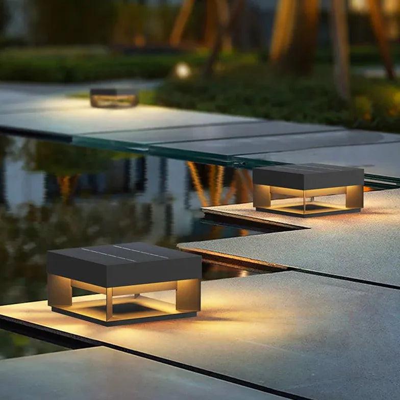 Waterproof Solar Square Outdoor Pillar Lights - Clowas