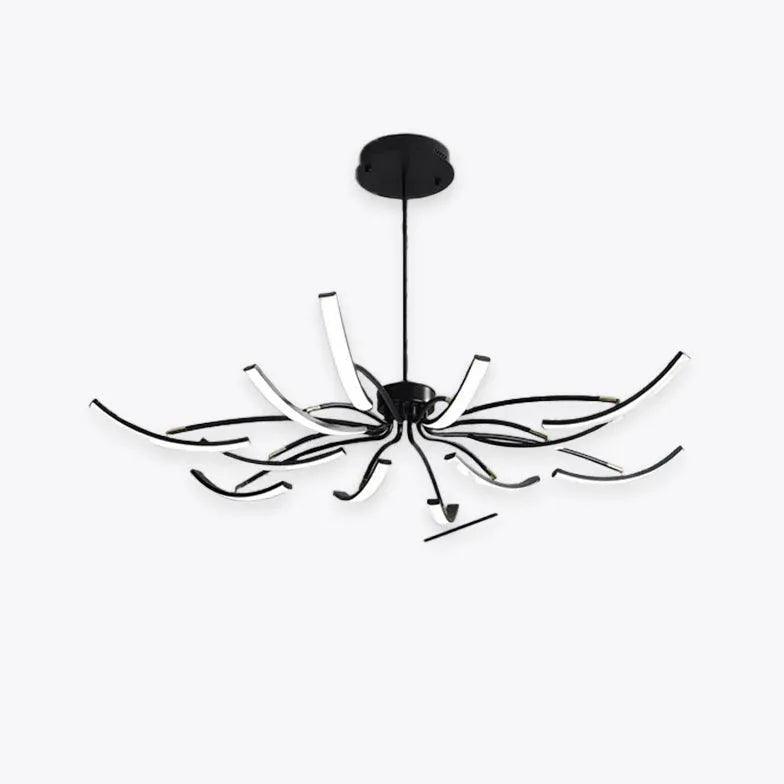 Wave-Shaped Lamp Arm Modern Pendant Light - Clowas