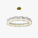 Wavy Ring Gold LED Pendant Light - Clowas