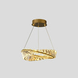 Wavy Round Ring Modern Crystal Pendant Light - Clowas