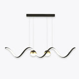 Wavy Spherical Shape Modern Dining Room Pendant Light - Clowas