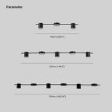 Modern Black Linear Pendant Light For Dining Table