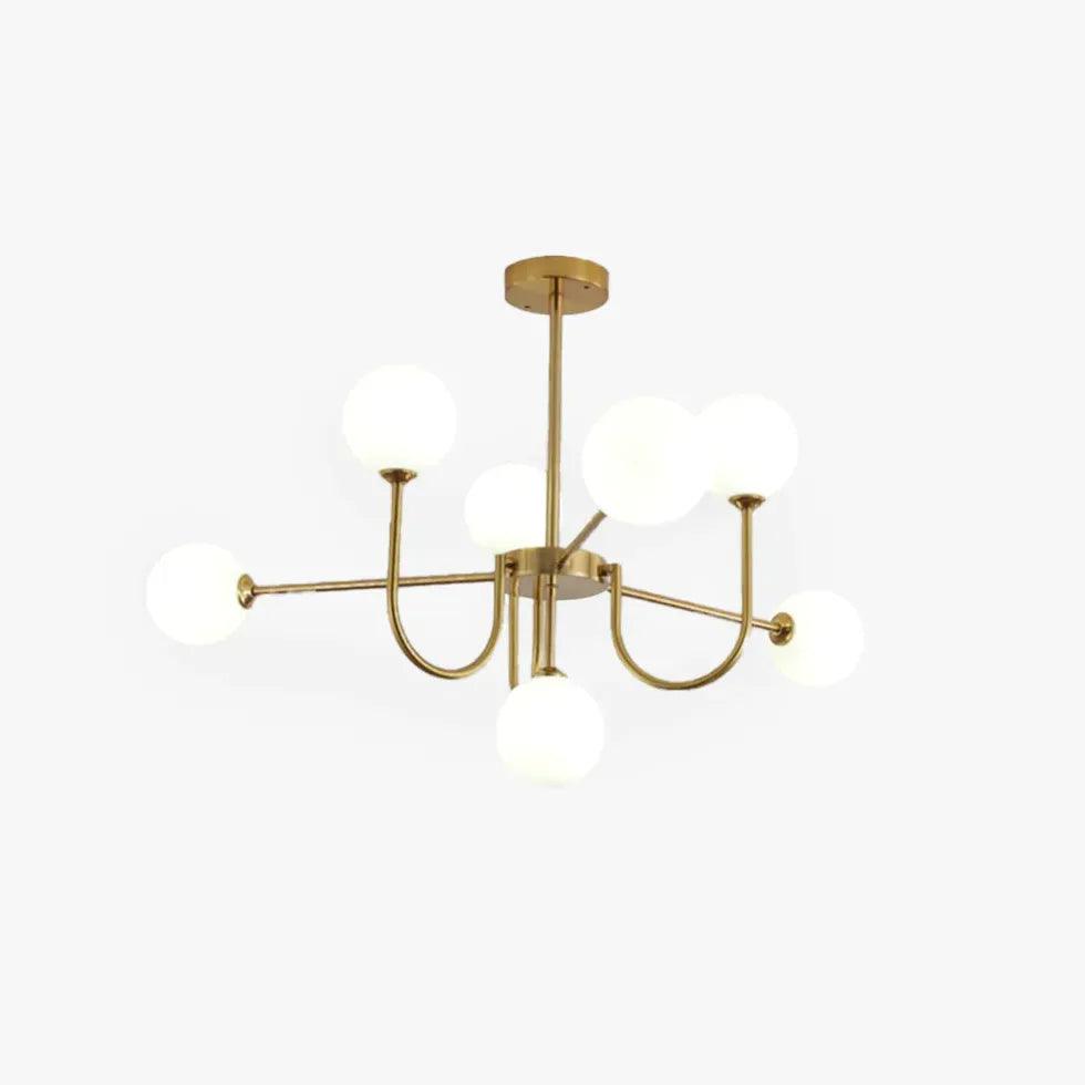 White Asymmetric Modern for Living Room Chandelier - Clowas