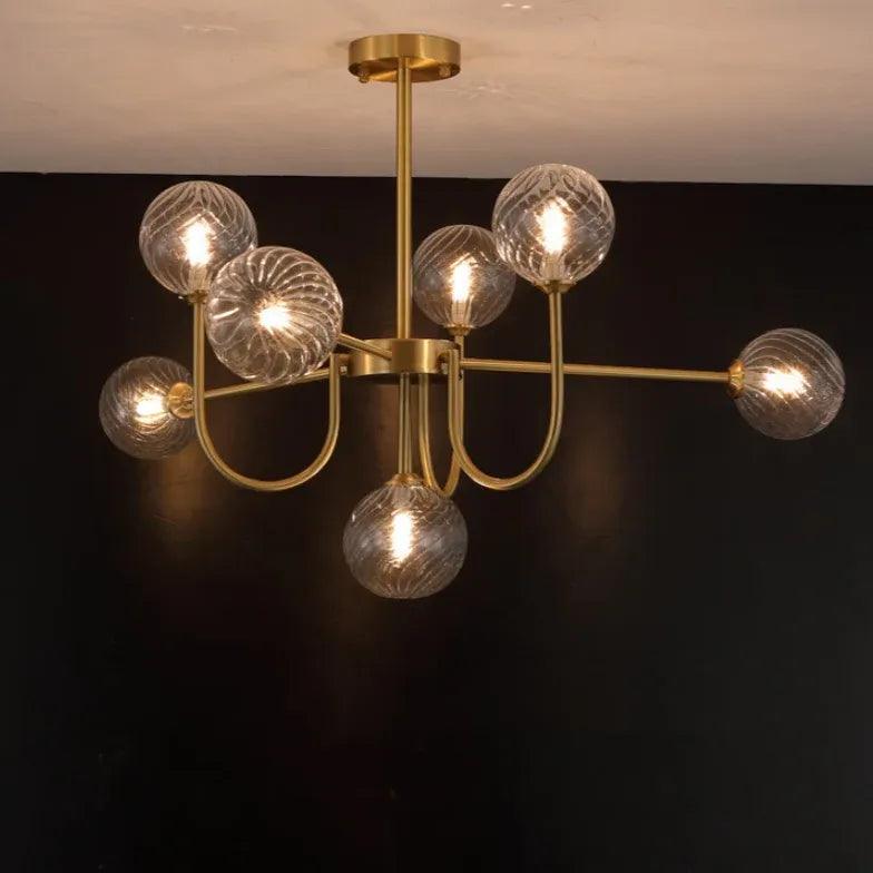 White Asymmetric Modern for Living Room Chandelier - Clowas