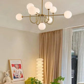White Asymmetric Modern for Living Room Chandelier - Clowas