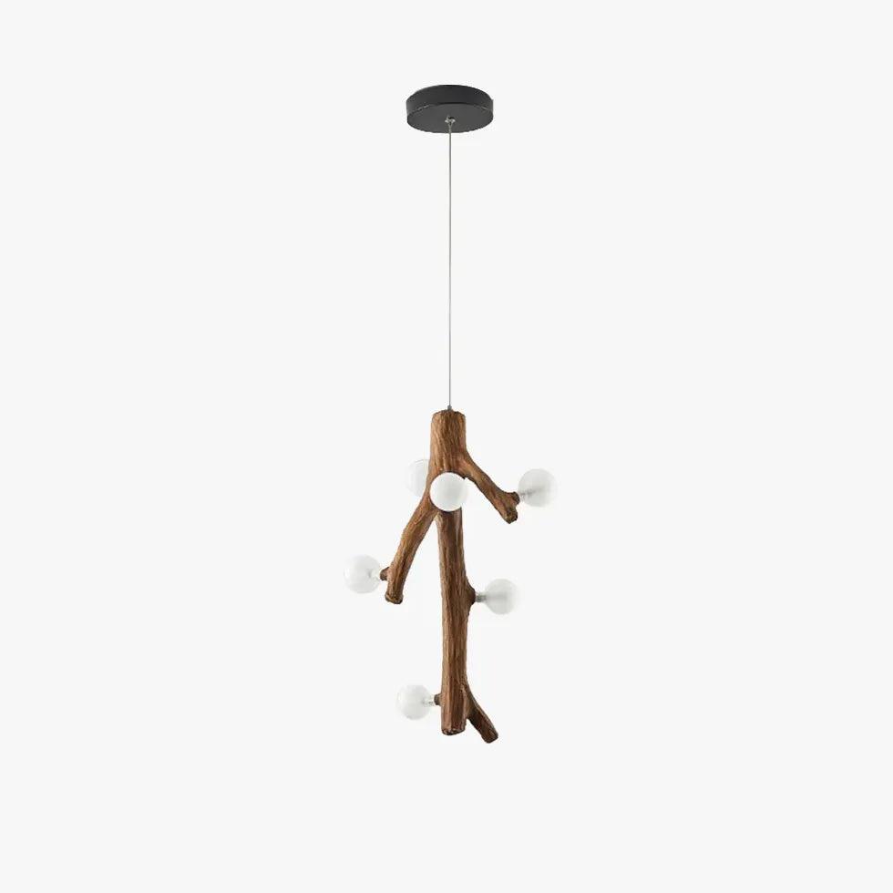 White Ball on Tree Trunk LED Chandelier - Clowas