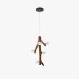White Ball on Tree Trunk LED Chandelier - Clowas
