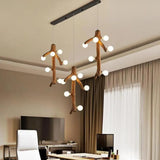 White Ball on Tree Trunk LED Chandelier - Clowas