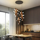 White Ball on Tree Trunk LED Chandelier - Clowas