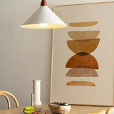 White Conical Modern Bedroom Pendant Light - Clowas