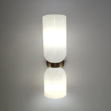 Brass and Glass Up and Down Wall Lighting