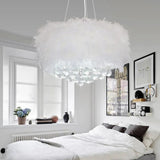 White Feather crystal Bedroom chandelier - Clowas