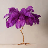 White Feather Tree Design Table Lamp - Clowas