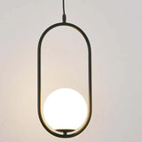 Pendant Glass Lighting Modern with Oval Design