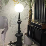Black Retro Roman Column Floor Lamp