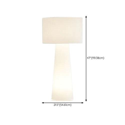 White Large Cylindrical Decorative Floor Lamp - Clowas