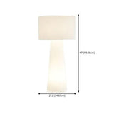 White Large Cylindrical Decorative Floor Lamp - Clowas
