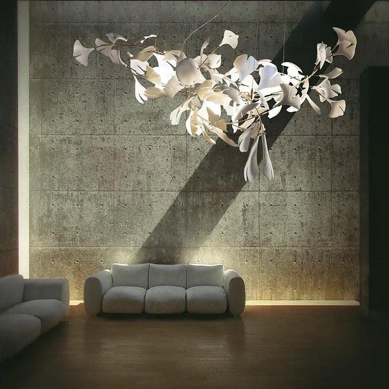 White Leaf-Shaped Modern Pendant Light - Clowas