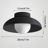Wabi Sabi Corridor White Dome Ceiling Light