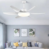 White Modern Minimalist Living Room Fan Light - Clowas