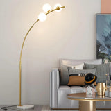 LED Gold Contemporary Floor Lamp for Living Room