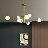 Pendant Glass Lighting with Luxurious Copper Sphere