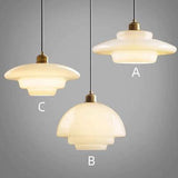 Artistic Glass Pendant Lights UFO Shape Dining Room
