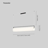 Modern White Linear LED Pendant Light