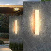 White Resin Edge LED Outdoor Wall Lights - Clowas