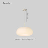 White Round Lampshade Modern Pendant Light - Clowas
